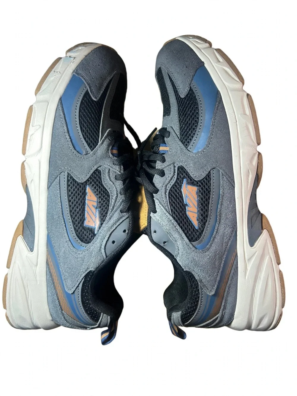 Men's Avia Navy and Tan Athletic Sneakers